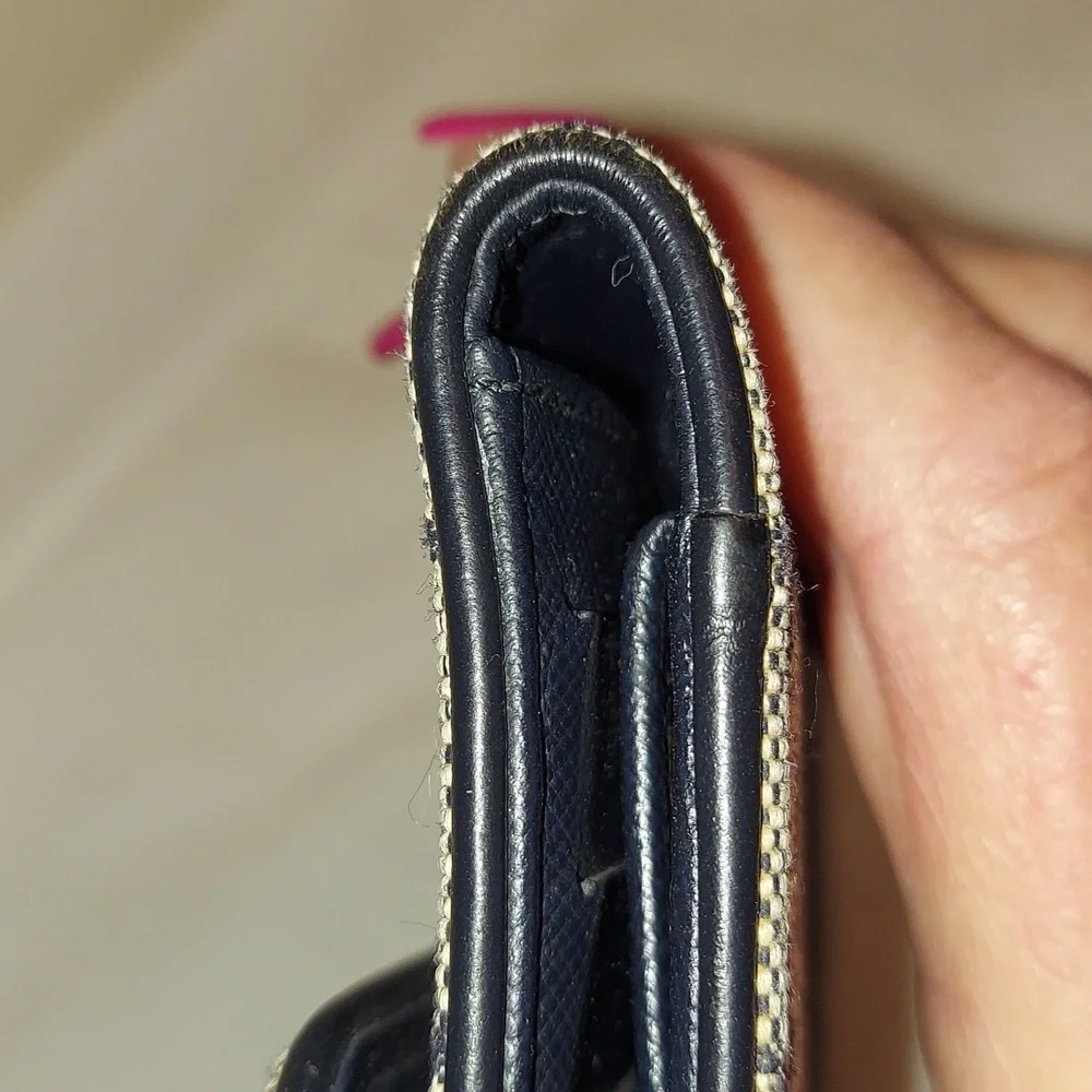 Louis Vuitton Blue Denim long Wallet
